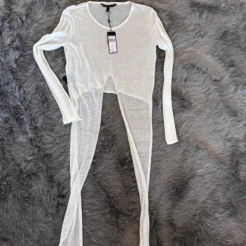 Elegant White Long Sleeve Women's Top
